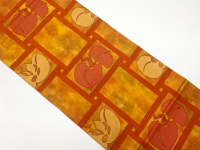 JAPANESE KIMONO / VINTAGE FUKURO OBI / WOVEN ABSTRACT PATTERN